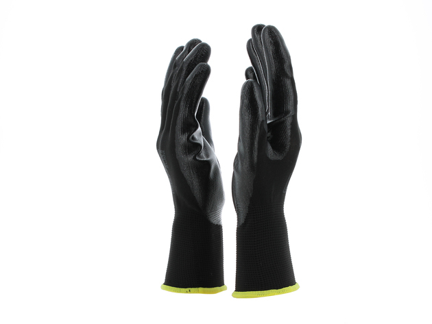 Lòng găng tay được phủ 1 lớp Nitrile mang lại độ bền cao, bảo vệ an toàn