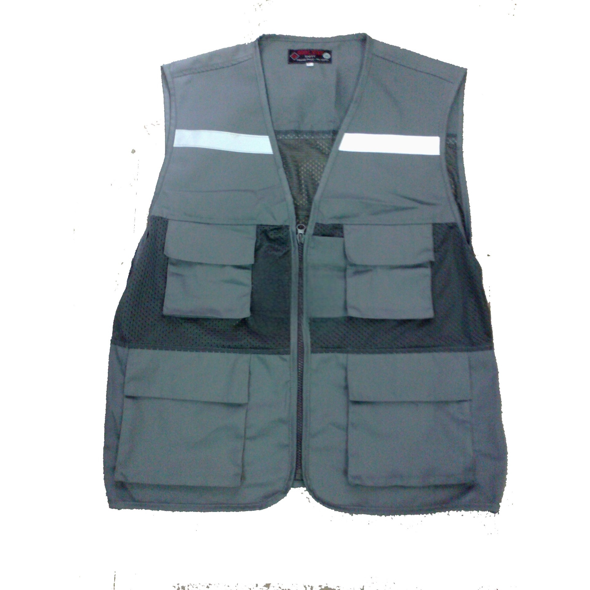 áo gile phản quang màu ghi