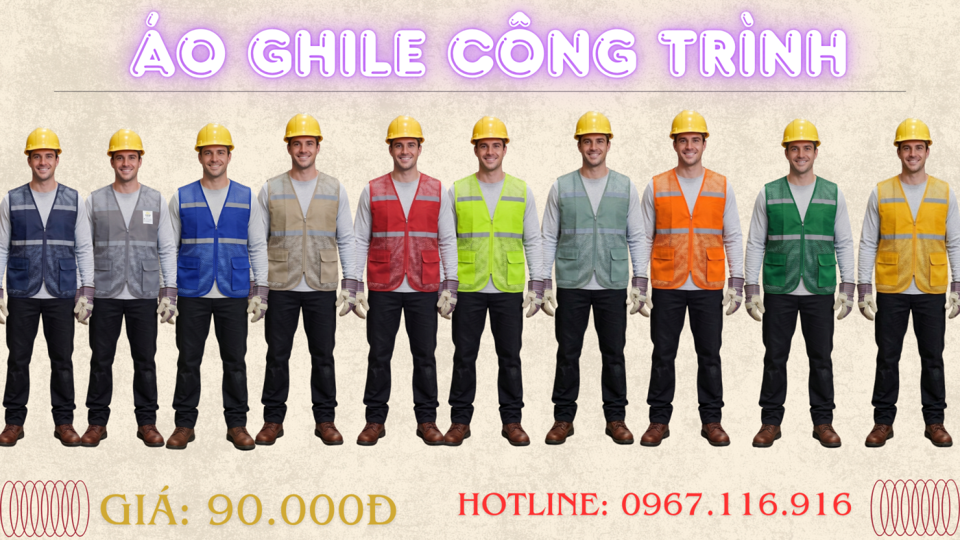 Bảng giá áo ghi lê kỹ sư 1 khóa giá tốt