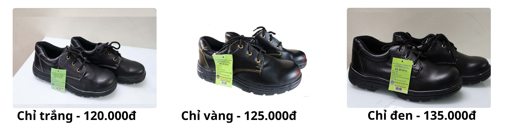 bảng giá các phân loại giày bảo hộ XP đế đen